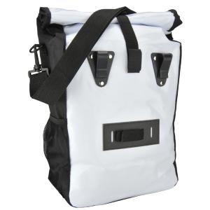 Fahrrad-Gepäckträgertasche Kurier, weiß/ schwarz FISCHER 86264 (4008153862649)