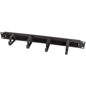 LogiLink 19' Rangierpanel, 1 HE, 4 Kabelführungsbügel, grau OR106G (4052792068726)