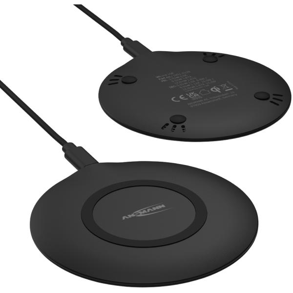 Induktions-Ladegerät WiLine 15R, 15 Watt, schwarz ANSMANN 1001-0126 (4013674184897)