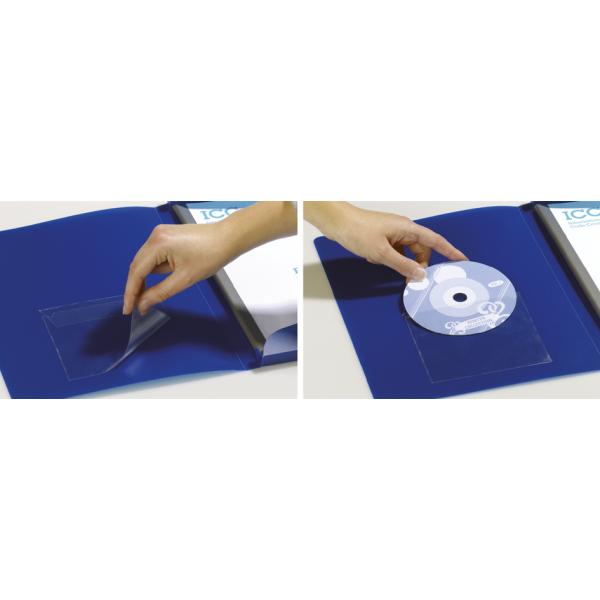 Selbstklebetaschen POCKETFIX CD/ DVD, transparent DURABLE 8280-19 (4005546806976)