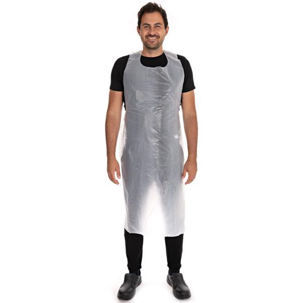 HDPE-Latzschürze, geprägt, 12 my, weiß HYGOSTAR 23180 (4015544231809)