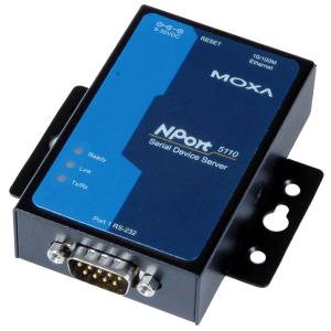 Serial Device Server, 1 Port, RS-232, Nport-5110 MOXA