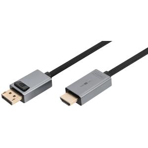 DisplayPort Adapterkabel, DP - HDMI Typ A, 4K, 1, 8 m DIGITUS DB-340202-018-S (4016032481249)