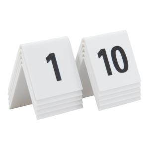Tischnummernset 31 - 40, weiß, Acryl Securit TN-31-40-WT (8718226498144)
