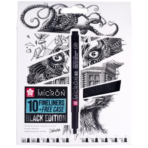 Fineliner Pigma Micron, 10er Set + GRATIS Etui SAKURA POXSDKB10 (8712079520700)