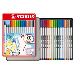 Pinselstift Pen 68 brush, 15er Metalletui STABILO 568/15-32 (4006381554343)