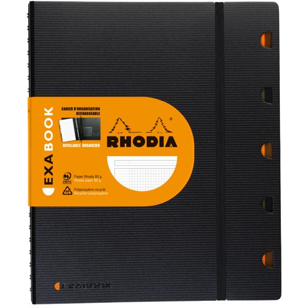 Collegeblock EXABOOK, A4+, kariert, schwarz RHODIA 132142C (3037921321423)