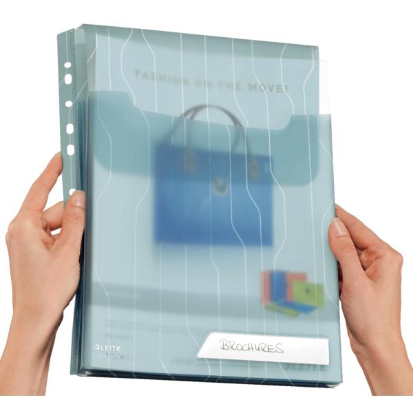 3 Leitz Organisationshüllen Combifile Maxi Din A4 Blau Genarbt 0,20 Mm 47270035 (4002432371037)