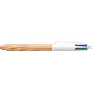 BIC Druckkugelschreiber 4 Colours Wood Style Bic 508964 (3086123704213)