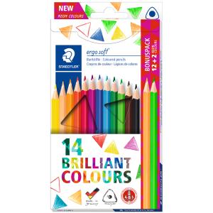 Dreikant-Buntstift ergosoft, 12+2 Kartonetui STAEDTLER 157 C14P1 (4007817042410)