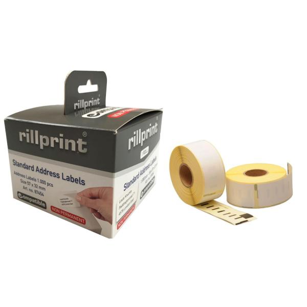 Rollenetiketten, 57 x 32 mm, weiß, non-permanent rillprint 87454 (8712794874546)