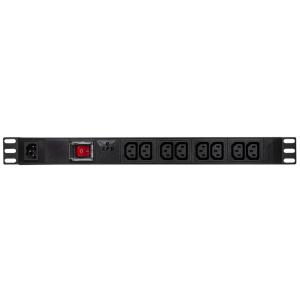 19' Kaltgeräte-Steckdosenleiste, 8-fach, schwarz LogiLink PDU8A02 (4052792060966)