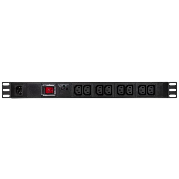 19' Kaltgeräte-Steckdosenleiste, 8-fach, schwarz LogiLink PDU8A02 (4052792060966)