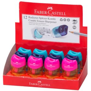 FABER-CASTELL Radierer-Spitzer-Kombi Mini, im Display Faber-Castell 183604 (6933256640666)