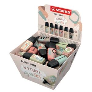 Textmarker BOSS MINI Naturevibes, 50er Korbdisplay STABILO 07/50-11-1 (4006381615839)