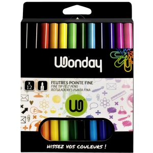 Fasermaler MIN'O, 12er Kartonetui Wonday FCG110092 (3701254706003)
