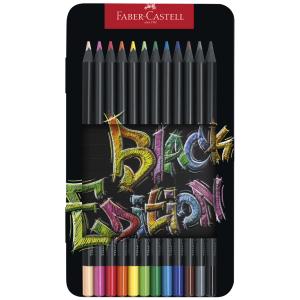 FABER-CASTELL Dreikant-Buntstifte Black Edition, 24er Etui Faber-Castell 116425 (4005401164258)