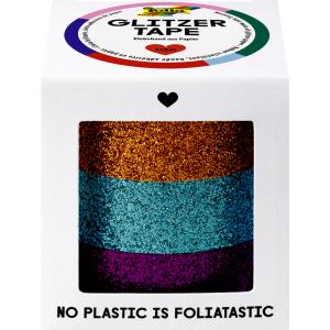 Deko-Klebeband Glitzer-Tape, weiß/ grau/ schwarz folia 28503 (4001868089097)