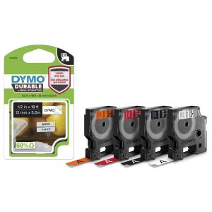 DYMO D1 Schriftbandkassette weiß/ rot, 12 mm x 3 m Dymo 1978366 (3501179783666)