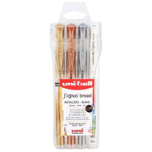 Gel-Tintenroller SIGNO broad UM-153, 4er Etui uni-ball UM153/4 GSW3 (3296280036106)