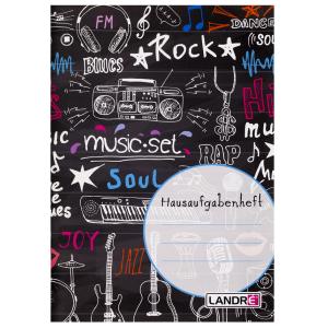 Hausaufgabenheft, DIN A5, 48 Blatt, Musik-Motiv LANDRÉ 100050174 (4021666000070)