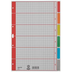 Karton-Register extrastark, blanko, A4, 10-teilig LEITZ 4359-00-00 (4002432319114)