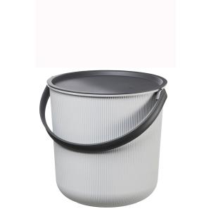 Aufbewahrungseimer AKITA, 10 Liter, wolkengrau plast team 60810801 (5707672734794)