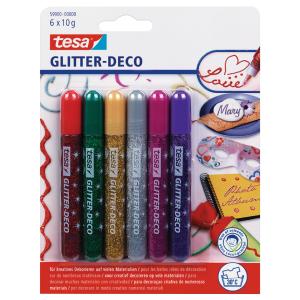 Glitzerkleber 'Glitter Deko' Tube, Inhalt: 6 x 10 g tesa 59900-00000-10 (4042448194664)