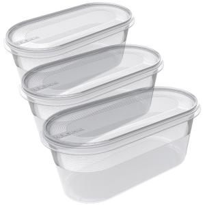 Gefrierdosen-Set Helsinki, 0, 8 Liter, 3er Set plast team 15920102 (5707672975753)