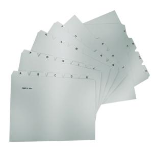 Karteiregister A-Z, PP, A7 quer, grau, 25-teilig HAN 987 (4012473987050)