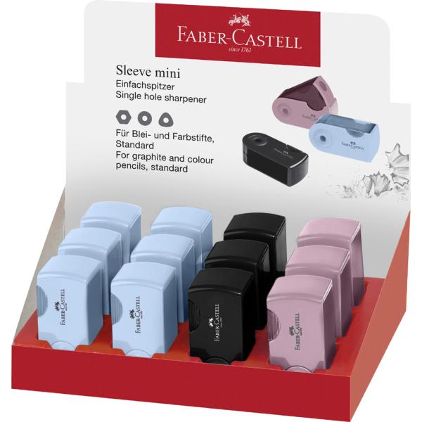 FABER-CASTELL Einfachspitzdose SLEEVE MINI, sortiert Faber-Castell 182774 (6933256657749)