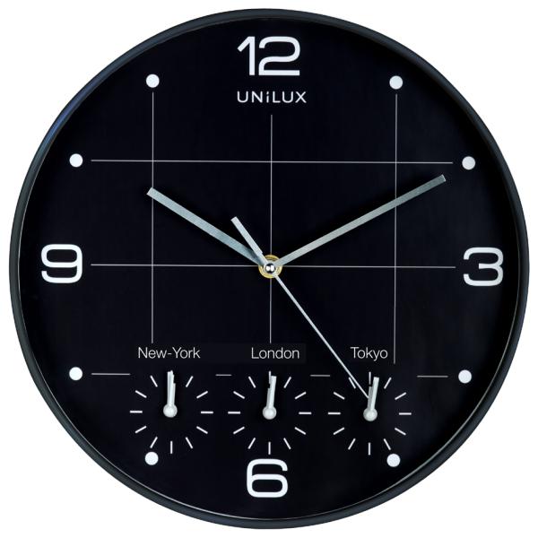 Wanduhr/ Quarzuhr 'ON TIME', Durchm.: 305 mm, schwarz UNiLUX 400094567 (3595560025114)