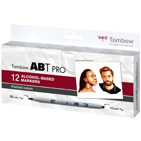 Tombow Marker ABT PRO, 12er Set Portrait Colors TOMBOW ABTP-12P-6 (4003198150485)
