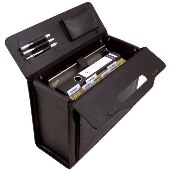 Pilotenkoffer 'ANCONA', Leder, schwarz Alassio 45042 (4021068450428)