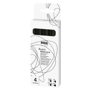 KREUL Black Marker schwarz 4 Stück Kartonetui