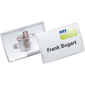 Namensschild Click Fold, mit Kombiklemme, 75 x 40 mm DURABLE 8211-19 (4005546803029)