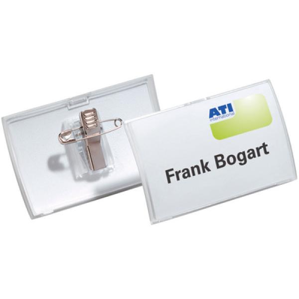 Namensschild Click Fold, mit Kombiklemme, 75 x 40 mm DURABLE 8211-19 (4005546803029)