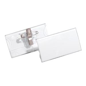 Namensschild, mit Kombiklemme, aus Acryl, 75 x 40 mm DURABLE 8121-19 (4005546810218)