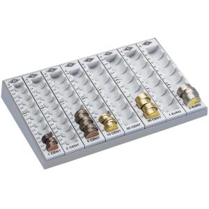 Zählbrett mit 8 losen Münzrillen, lichtgrau WEDO 160 780037 (4003801055190)