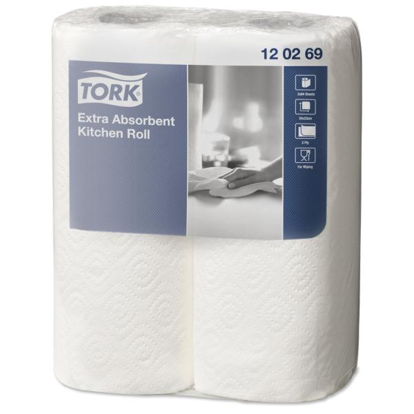 TORK Küchenrolle, extra saugfähig, 3-lagig, weiß tork 120305 (7310791208299)