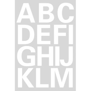 Buchstaben-Etiketten A-Z 25 mm wetterfest weiß HERMA 4169 (4008705041690)