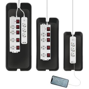 Kabelbox-Set, 3 Größen, schwarz LogiLink KAB0077 (4052792067415)
