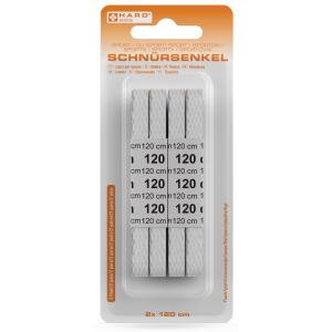 Sport-Schnürsenkel, flach, 900 mm, weiß HARO 10121 (4062191101214)