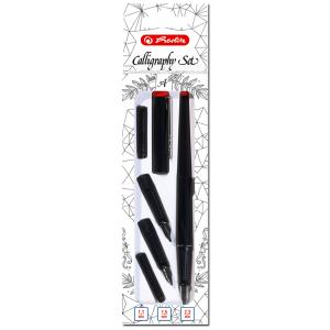 3 Herlitz Patronenfüller Schwarz Kalligraphie-feder 1,1 / 1,5 / 2,3 Mm 300010384 (4008118623001)