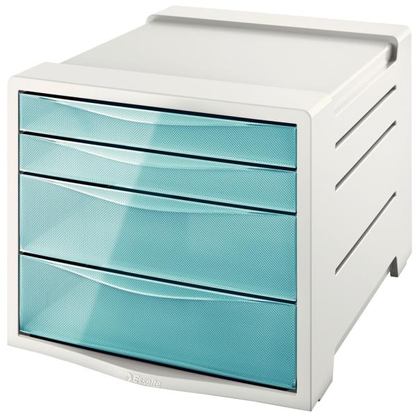 Schubladenbox Colour'Ice, 4 Schübe, blau/ lichtgrau Esselte 626284 (4049793054698)