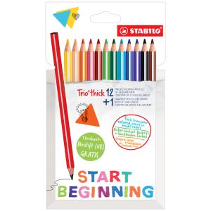 Dreikant-Buntstifte Trio dick, 12+1 Promo-Etui STABILO D/87-3686 (4006381622363)