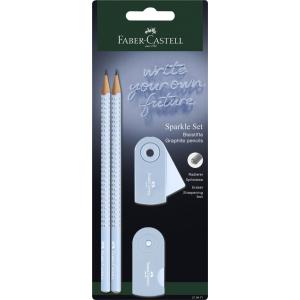 FABER-CASTELL Schreibset GRIP SPARKLE, rose Faber-Castell 218480 (4005402184804)