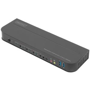 KVM-Switch, 4-Port, 4K60Hz, 4x DP in, 1x DP/ HDMI out DIGITUS DS-12890 (4016032475606)