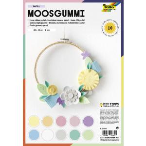 Moosgummi PASTELL, nicht selbstklebend, 10 Blatt folia 231095 (4001868103625)
