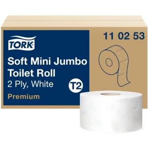 TORK Minirollen-Toilettenpapier Jumbo, 3-lagig, weiß, 120 m tork 110255 (7322540312027)